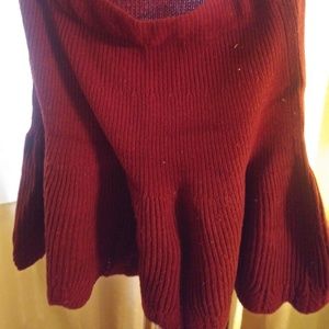 Leifnotes Magenta Knit Skirt